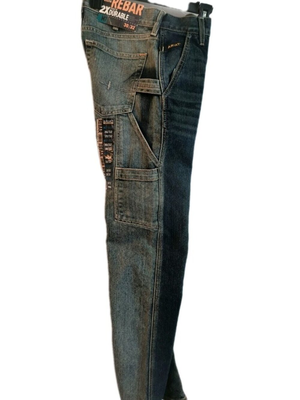 Ariat Work Rebar Durastretch M7 working Straight Leg Blue Denim Jeans 30X32 - Picture 12 of 15